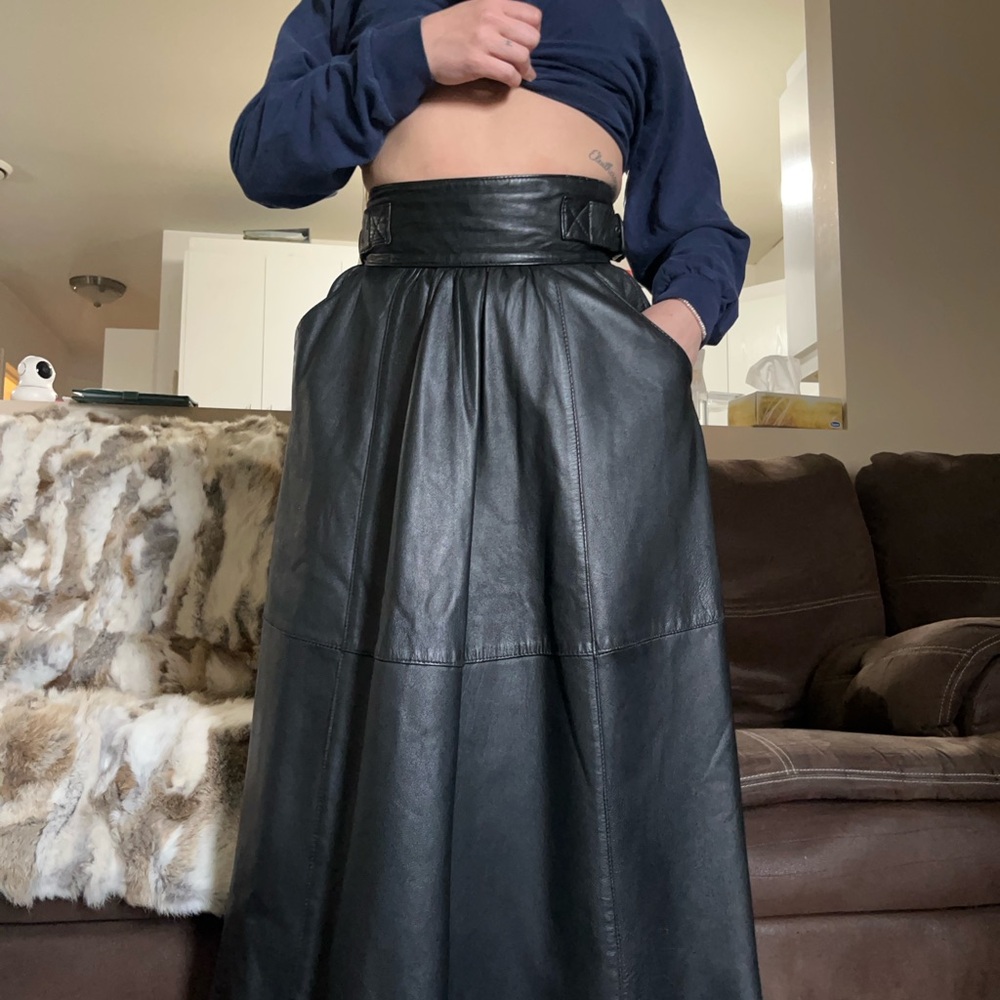 Black Leather Skirt